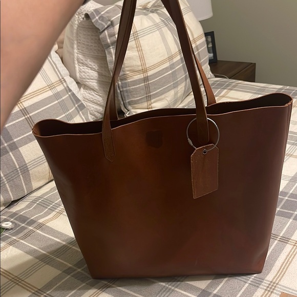 Madewell Brown Leather Tote Bag - Picture 6 of 8
